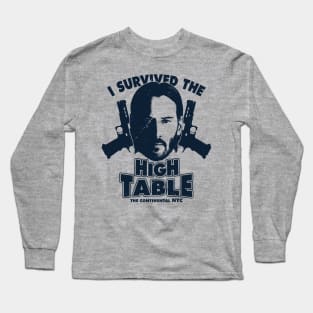 I Survived the High Table Baba Yaga Keanu Reeves Meme Long Sleeve T-Shirt